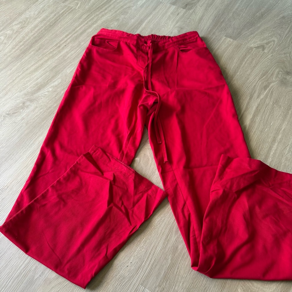 Grey's Anatomy Bold Red Scrub Pants